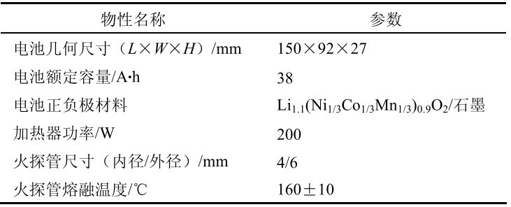 電池物性參數